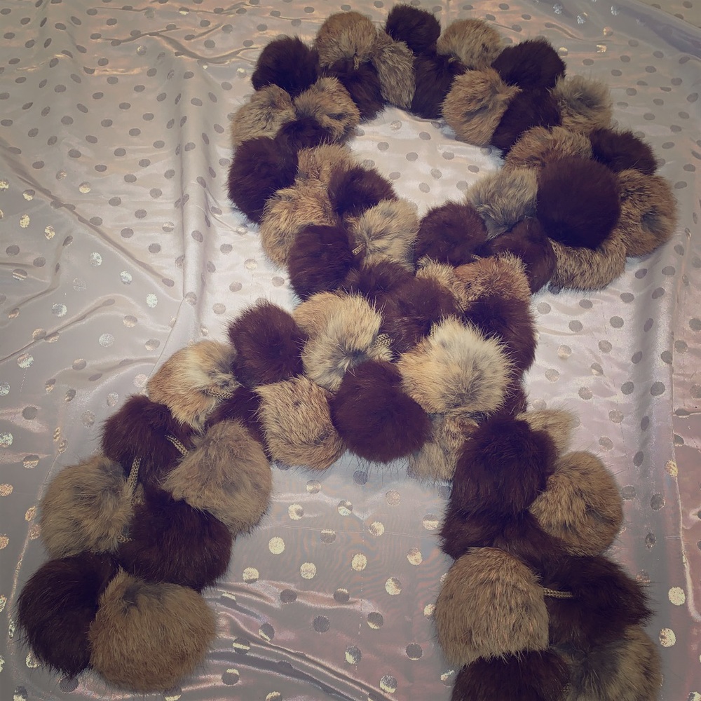 SOLD 🌸 Rabbit fur scarf